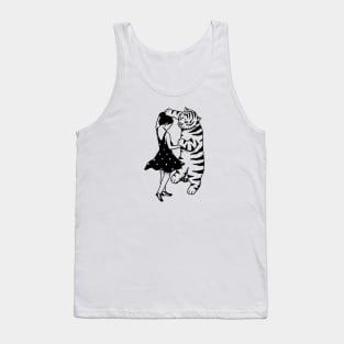 Girl and Tiger dancing Tank Top